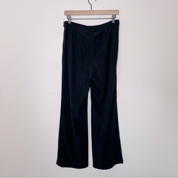 ST JOHN COLLECTION STRAIGHT KNIT PANT pleated pockets quietluxury dark academia - Picture 7 of 11